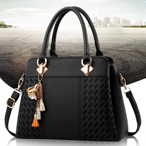 Vista 6 de Bolso de mano con asa superior para mujer, bolso de cuero PU