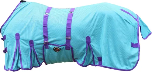 Vista 14 de CHALLENGER 78" caballo malla ligera verano hoja primavera flujo de aire blanco 73408B