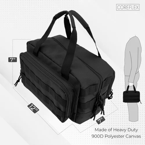 Vista 2 de Coreflex Bolsa de herramientas resistente de 12 pulgadas, táctica, equipo, campo de tiro, EDC, bolsa de herramientas para automóviles, bolsa