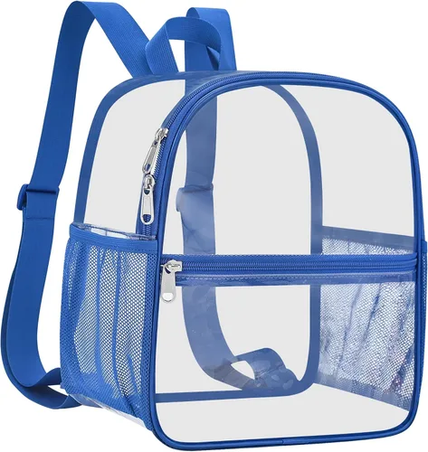Vista 26 de Mochila deportiva transparente para eventos en estadios de 12 x 12 x 6 pulgadas, pequeña para ventiladores, conciertos, playa, trabajo, viajes