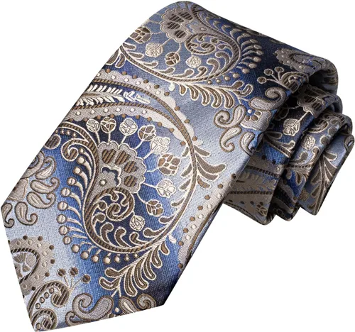 Vista 73 de Hi-Tie Corbatas de seda para hombre, diseño de cachemira a rayas, con bolsillo, gemelos cuadrados, conjunto formal de negocios