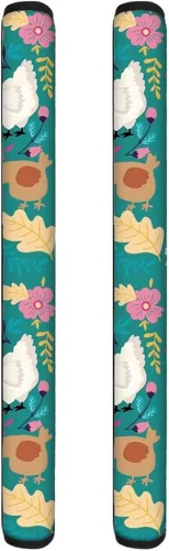 Vista 16 de DISNIMO Juego de 2 fundas para manijas de puerta de refrigerador con diseño floral de mariposa azul, protector de decoración de electrodomésticos
