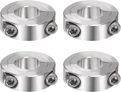 Vista 7 de HARFINGTON 4 piezas de collar de eje para varilla de 1/2" 1-1/8" OD 13/32" ancho 304 acero inoxidable doble eje dividido collar de abrazadera