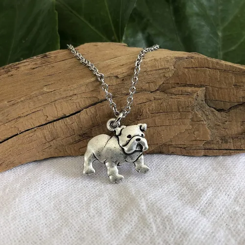 Vista 6 de Collar de bulldog inglés de 18 pulgadas, cadena ajustable de acero inoxidable, regalo de condolencias para perro mamá