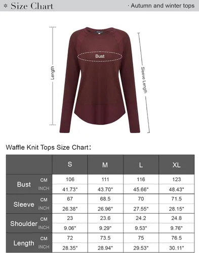 Vista 7 de SOLERSUN Womens Waffle Knit Tops Long Sleeve Crewneck Casual Loose Blouses Lightweight Pullover Jumper 2023 Fall