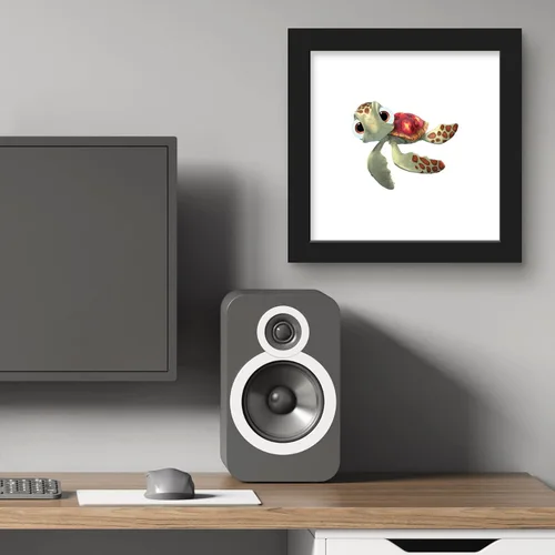 Vista 6 de Trends International Gallery Pops Disney Pixar Buscando a Nemo - Póster de pared de Squirt, 12 x 12 pulgadas, versión enmarcada en negro