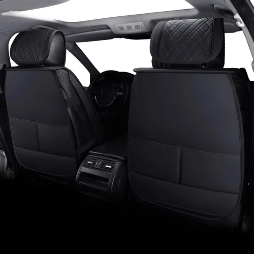 Vista 3 de YIERTAI Fundas universales para asientos delanteros compatibles con Hyundai Tucson Elantra Sonata Nissan Rogue Crosstrek Honda CRV Buick Century