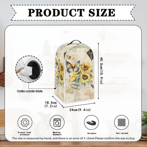 Vista 6 de Funda para batidora, cubierta para electrodomésticos de cocina, protección contra el polvo, lavable, para máquina de café, procesador de alimentos
