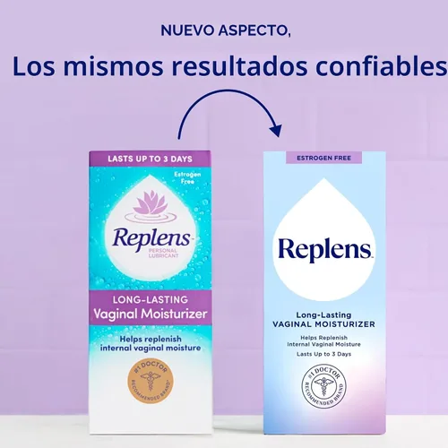 Vista 2 de Replens Hidratante vaginal, hidratante Replens de larga duración con aplicador vaginal reutilizable, 14
