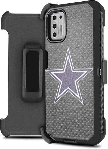 Vista 8 de Funda compatible con Motorola Moto G Stylus 2021, resistente, a prueba de golpes, cuerpo completo, protector de pantalla integrado, con soporte