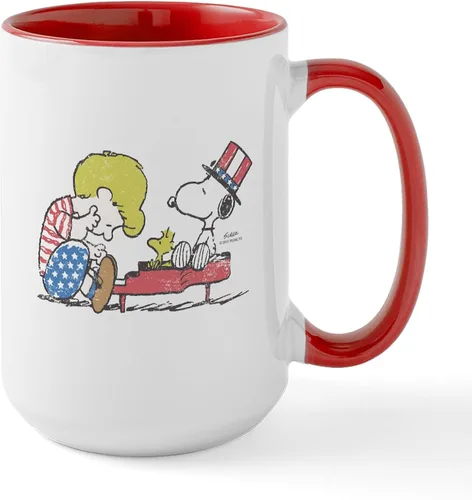 Vista 161 de CafePress SNOOPY Joe Cool - Taza de café de cerámica (15.0 fl oz)
