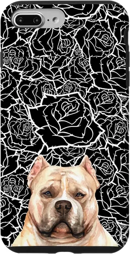Vista 12 de American Bulldog Bully Dog Rose Flower Black White Pattern Case for iPhone 17
