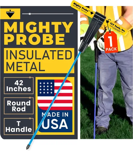Vista 15 de T&T Tools - Sonda poderosa sonda de metal aislada de 36 pulgadas, varilla redonda de metal de 3/8 pulgadas, diseño resistente para fácil penetración