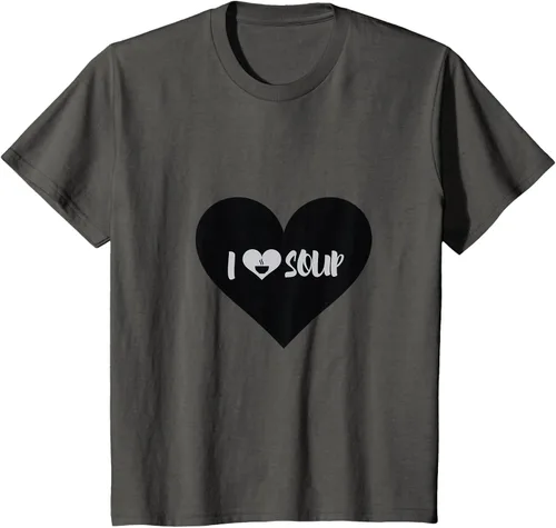 Vista 66 de I Love Soup - Camiseta de regalo con forma de corazón, Blanco, S Asfalto