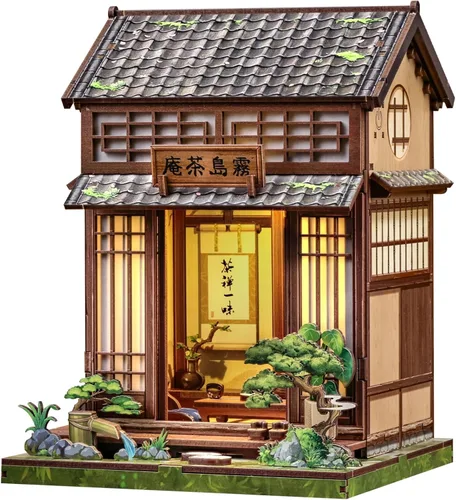Vista 13 de CUTEBEE - Kit de rincón de libros - Kit de casa de muñecas en miniatura DIY para adultos, decoración de estantería de casa pequeña Booknook