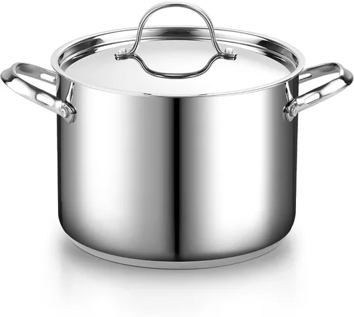 Vista 11 de Cooks Standard Olla de Acero Inoxidable 18/10 de 6 Cuartos de Galón, Olla Clásica Profunda para Cocinar Conservas Utensilios de Cocina Horno