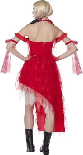 Vista 2 de Spirit Halloween Disfraz de Harley Quinn rojo de The Suicide Squad para adultos