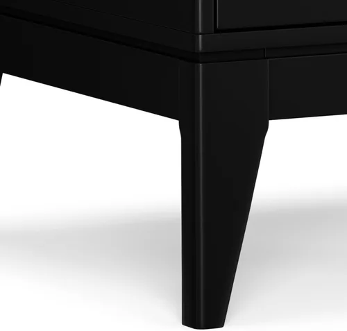 Vista 11 de SIMPLIHOME Harper - Mesa auxiliar rectangular de madera maciza de 22 Negro