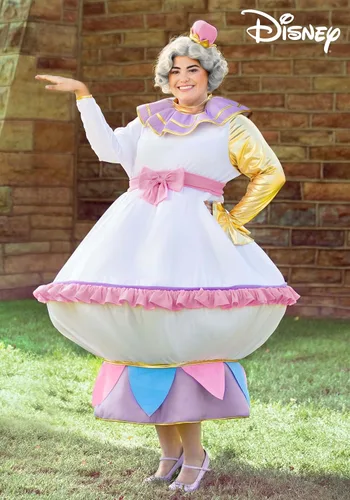 Vista 2 de Disfraz de la Bella y la Bestia Mrs. Potts de talla grande