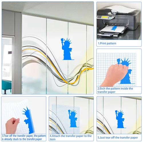 Vista 3 de selizo Cinta de transferencia, paquete de 20 cintas de transferencia de papel de contacto transparente para manualidades Lote de 20 unidades.