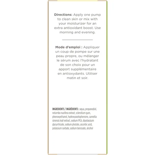 Vista 11 de Burt's Bees Suero facial de té verde, protege y mejora el tono de la piel con té verde rico en antioxidantes y loto, iluminador y reafirmante