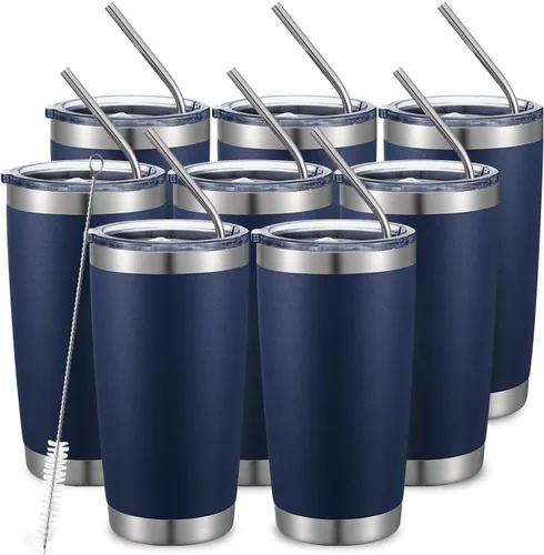 Vista 17 de COMOOO Vaso Térmico de 20 onzas al por Mayor con Aislamiento al Vacío de Doble Pared, Taza de Viaje de Acero Inoxidable con Tapa y Pajita