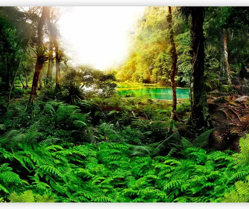 Vista 12 de artgeist Mural de pared Cascada de 116 x 83 pulgadas - Papel tapiz autoadhesivo extraíble de gran tamaño para decoración de pared, diseño de #06