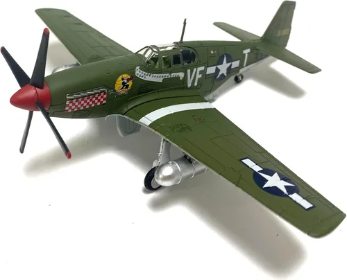 Vista 7 de Modelo de avión fundido a troquel P-51 Mustang 1/72 de América del Norte