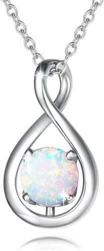 Vista 28 de FANCIME Dainty Infinity Birthstone Necklaces Sterling Silver Pendant abr-04