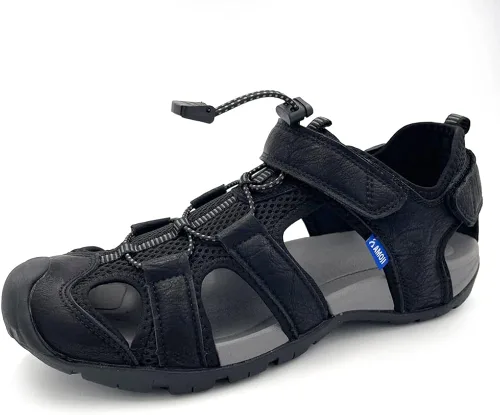 Vista 8 de Amoji Men's Sturdy Outdoor Sport Sandal with Memory Foam Rubber Outsole 701