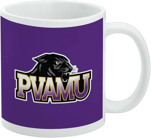 Vista 526 de Taza de cerámica con el logotipo principal de la Universidad Rider, taza de regalo novedosa para café, té y bebidas calientes, 11oz, blanca
