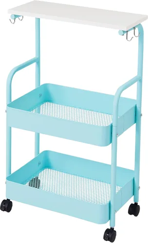 Vista 11 de VECELO Carrito rodante de acrílico de 3 niveles, carrito utilitario para almacenamiento de cocina, estantes móviles organizadores deslizables con 2