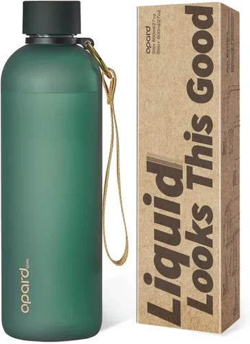 Vista 20 de Opard Botella de agua delgada de 27 onzas, botella de agua de plástico apta para lavavajillas, sin BPA, parte superior con rosca a prueba de fugas