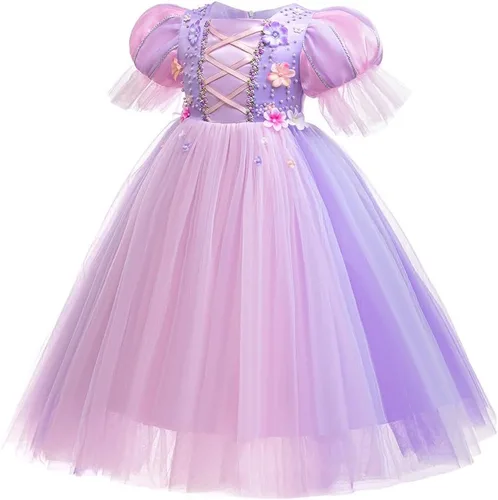 Vista 66 de Disfraz de princesa Sofía Rapunzel para niñas, disfraz de Halloween, Navidad, cumpleaños, fiesta con accesorios