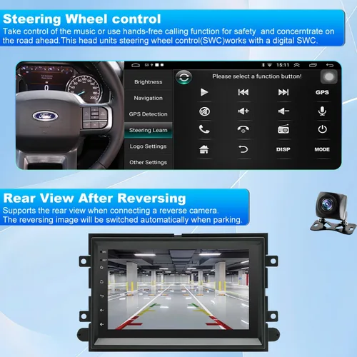 Vista 5 de 5GWifi Actualización Android Radio de Coche para Ford F150 2004-2008, F250 F350 2006-2016,Estéreo de Coche para Mustang Escape Fusion Edge Explorer