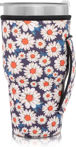 Vista 109 de Fundas Aislantes de Neopreno Portavasos con Asa para Vasos Tumbler de 20oz, Funda Reutilizable para Café Helado Para Tazas de Café de 30oz - 32oz