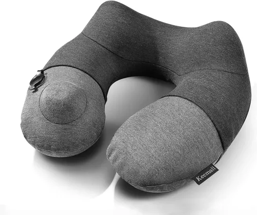 Vista 18 de Keemall Almohada de Cuello de Coche Inflable, Almohada de Reposacabezas de Coche Inflable Suave para Asiento de Conducción con Correa Ajustable