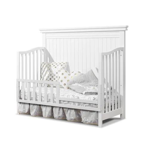 Vista 2 de Sorelle Furniture Primo - Cuna convertible clásica 4 en 1, cuna blanca hecha de madera, acabado no tóxico, cama de bebé de madera, cama infantil
