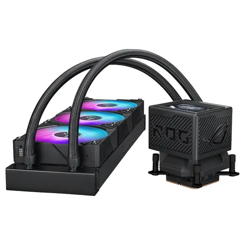 Vista 18 de ASUS ROG RYUJIN III 360 ARGB EXTREME enfriador líquido de CPU AIO todo en uno, AMD Ryzen 9000 e Intel® Core™ Ultra Ready, bomba Asetek Gen8 V2
