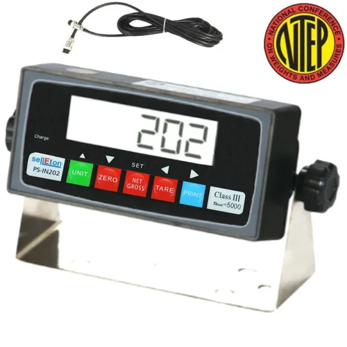 Vista 2 de SellEton PS-IN202 NTEP Legal para el comercio Indicador LCD l Compatible con cualquier báscula de piso