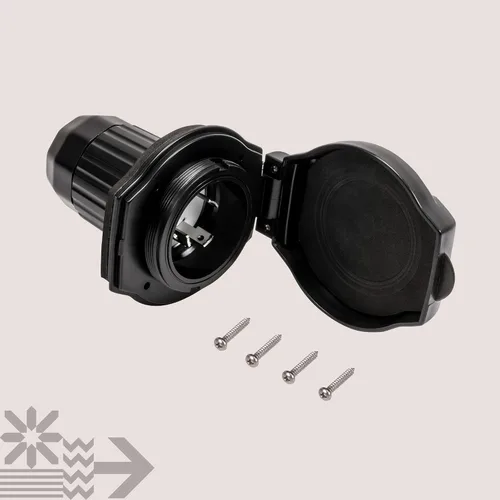 Vista 7 de TRUE MODS 30A RV Entrada de energía Shore Power Twist Lock NEMA L5-30 125V ETL Negro