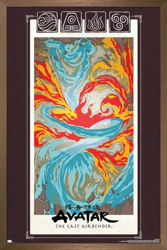 Vista 15 de Nickelodeon Avatar: The Last Airbender - Póster de pared, 22.4 pulgadas de largo x 14.7 pulgadas de ancho, versión enmarcada de madera de granero