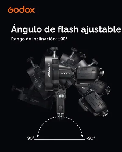Vista 6 de Godox Soporte Speedlite S3 (S2 Upgrade) para Bowens Mount Holder Softbox