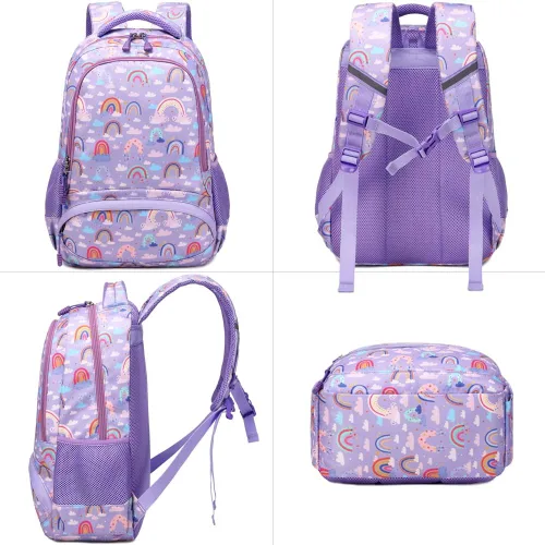 Vista 99 de Juego de mochila para niñas y adolescentes, mochila escolar para niños con bolsa para el almuerzo, estuche para lápices, mochilas escolares
