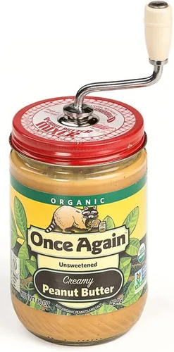 Vista 3 de Mezclador Grandpa Witmer para mantequilla de maní natural y mantequilla de nuez, no ensucia, fabricado en los Estados Unidos, libre de BPA, puede