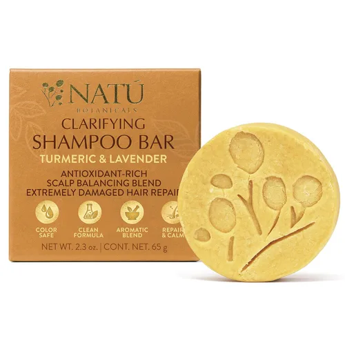Vista 7 de NATÚ BOTANICALS Barra de champú voluminizadora – Restablecimiento del cuero cabelludo de romero y árbol de té, champú sólido ligero