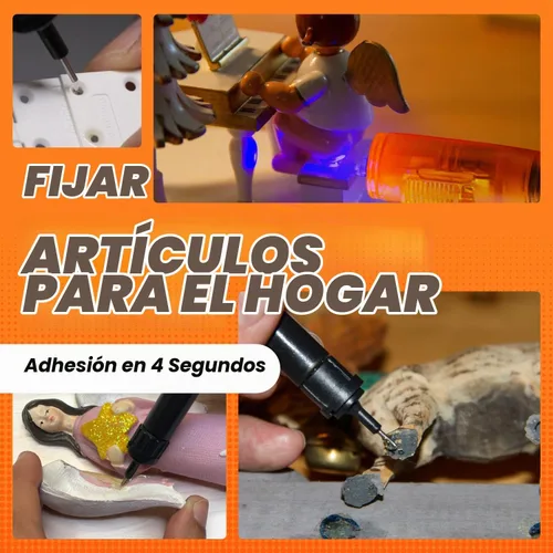 Vista 4 de Kit de pegamento UV Bondic con luz, kit de soldadura de plástico, reparación de plástico líquido de curado ligero, fabricación de joyas