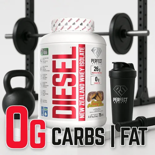 Vista 4 de PERFECT SPORTS Diesel 100% Proteína aislada de suero de Nueva Zelanda Endulzada con Stevia, sin ingredientes artificiales, Keto 0 g