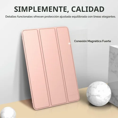 Vista 3 de MoKo Funda para iPad mini 5 2019/Mini 4 2015 (5ta/4ta Generación 7.9 pulgadas), funda delgada y ligera con soporte, con protector traslúcido