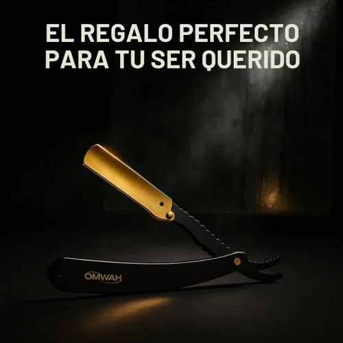 Vista 7 de OMWAH - Maquinilla de afeitar profesional de peluquería de borde recto (bloqueo de oscilación)